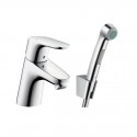 Hansgrohe Focus páková umývadlová batéria 70 s ručnou sprškou Bidette a sprchovou hadicou 160 cm chróm 31926000