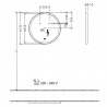 Villeroy & Boch SUBWAY 3.0 zrkadlo okrúhle 71,2 cm, s LED osvetlením, rám biela matná, A4647100