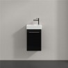 Villeroy & Boch AVENTO skrinka pod umývadlo, 340 x 514 x 202 mm, 1 dvierka, pánty vľavo, Crystal Black, A87600B3