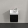Villeroy & Boch AVENTO skrinka pod umývadlo, 340 x 514 x 202 mm, 1 dvierka, pánty vľavo, Crystal Black, A87600B3