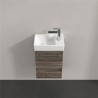Villeroy & Boch AVENTO skrinka pod umývadlo, 340 x 514 x 202 mm, 1 dvierka, pánty vľavo, Stone Oak, A87600RK