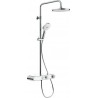 Duravit Shelf sprchový setstermostat s ručnou a hornou sprchou 230 mm,MinusFlow, chróm /biela TH4382008005