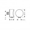 Hansgrohe Fixfit sprchové kolienko S so spätným ventilom, čierna matná, 26453670