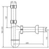 sifón umýv flaškový SANIT 610/3, 5/4´´ x 40 biela vyloženie 235 mm