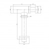 OMNIRES CGS umývadlový sifón 5/4"-330mm, kartáčovaný vzhľad medi A186CPB