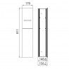 EMCO Asis 2.0 modul 81,1 x 17 cm čierne sklo 975427550