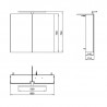 EMCO Asis Mee zrkadlová skrinka 80X70cm, 2 dverová,korpus hliník 949805051