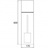 EMCO Asis Module Pure skrinka na zabudovanie 170 x 600 alpská biela 975551303