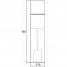 EMCO Asis Module Pure skrinka na zabudovanie 170 x 730 alpská biela 975551301