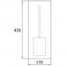 EMCO Asis Module Pure skrinka na zabudovanie 170 x 435 čierna 975551404