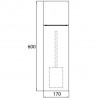 EMCO Asis Module Pure skrinka na zabudovanie 170 x 600 čierna 975551402