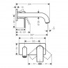 Hansgrohe Vernis Shape umývadlová batéria pod omietku, EcoSmart, chróm 71578000