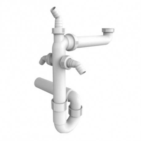 SANIT drezový sifón 6/4" s 3-mi odbočkami na pračku 32.103.00..0000