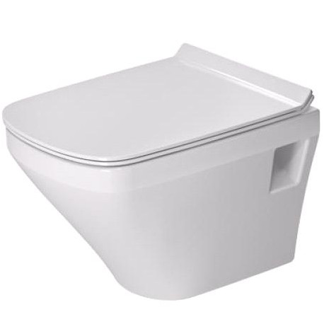 DURAVIT Dura Style závesná WC misa Compact 37 x 48 cm, biela s úpravou WonderGliss 25390900001