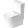 Duravit D-NEO misa WC kombi 37 x 65 cm, Rimless, odpad VARIO, biela s glazúrou Hygiene Glaze 2002092000