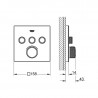 Grohe Grohtherm SmartControl termostatická batéria pod omietku, pre 3 spotrebiče, mesačná biela, 29157LS0
