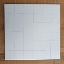 VILLEROY & BOCH Enjoy 25 x 25 dlažba, matná biela s modrými čiarami, 3504KL50