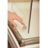 Ravak Blix štvrťkruhový sprchovací kút BLCP4-90,posuvný, 875–895mm, rádius R500, lesklý hlinník, sklo transparent 3B270C00Z1