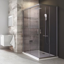 RAVAK Blix sprchové dvere 110 pre rohový vstup (1z2), satin+transparent 1XVD0U00Z1