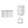 RAVAK Blix sprchové dvere 100 pre rohový vstup(1z2), biela+transparent 1XVA0100Z1