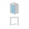 SANSWISS CADURA dvere sprchové 120 1-dielne posuvné s pevnou stenou vľavo aluchróm číre sklo CAS2G1205007