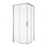 SANSWISS DIVERA sprchový kút 100 x 100 cm, posuvné dvere, rohový vstup, aluchróm, číre sklo D22SE2B1005007