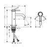 HANSGROHE Tecturis S 110 batéria umývadlová stojanková, EcoSmart+, chróm 73311000