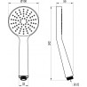 Ravak ručná sprcha Flat S 960.00, plochá, 1 funkcia, priemer 100 mm, chróm, X07P343
