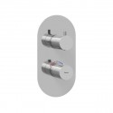 RAVAK Espirit batéria vaňová podomietková termostatická pre 2 spotrebiče s prepínačom pre R-box matná biela X070249