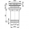 RAVAK umývadlový ventil 5/4" neuzatvárateľný, pre umývadlá bez prepadu, kartáčovaný Graphite, X01839