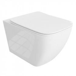 LAVITA ONIL set 2v1- závesná WC misa Rim+ + WC sedátko ONIL so SoftClose biela