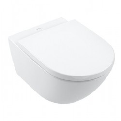 Villeroy & Boch SUBWAY 3.0 misa WC závesná s TwistFlush, so SoftClosing sedátkom alpská biela s CeramicPlus, 4670TSR1