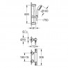 Grohe Grohtherm 800 termostatická sprchová batéria + set Tempesta 2 prúdy, 60cm, chróm 34565001
