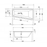 DURAVIT No.1 akrylátová vaňa 160 x 85 cm do pravého rohu, biela 7005070000