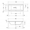 DURAVIT No.1 akrylátová vaňa 180 x 80 cm odpad v strede biela 7004920000
