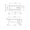 DURAVIT No.1 akrylátová vaňa 160 x 70 cm biela 7004880000
