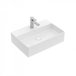 VILLEROY & BOCH Memento 2.0 umývadlo na dosku 50x42 cm, bez prepadu, otvor pre batériu, CeramicPlus, alpská biela 4A0751R1