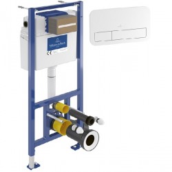 Villeroy & Boch predstenový modul ViConnect Pro S + biele tlačidlo, pre závesnú toaletu, 92099600W