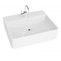LAVITA ALTAYAMINI - keramické umývadlo na dosku 50 x 42 Slim dizajne s prepadom s otvorom na batériu biele ALTAYAMIN