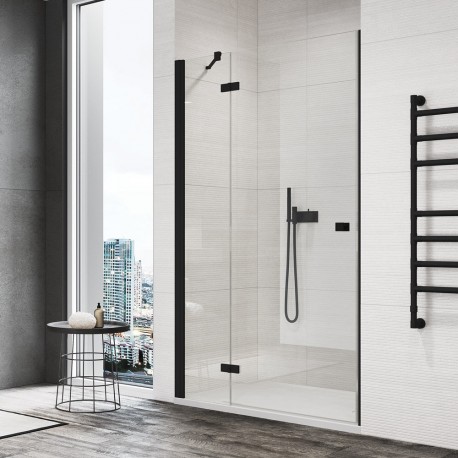 SANSWISS ANNEA sprchové dvere 120, pánt vľavo, matné čierne, číre sklo s úpravou AquaPerle AN13G12000607