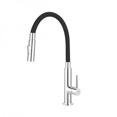 NOVASERVIS Ferro batéria drezová so sprškou 2jet, s elastickým ramenom béžová-chróm 70730,0C