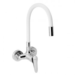 Novaservis Titania Iris New - Drezová batéria s flexibilným ramenom, biela/chróm 94484,0B