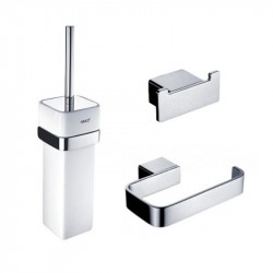 NIMCO KIBO SET držiak WC papiera + háčik + kefa WC KIBO s nádobkou chróm SETKIBO