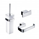 NIMCO KIBO SET držiak WC papiera + háčik + kefa WC KIBO s nádobkou chróm SETKIBO