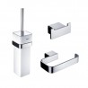 NIMCO KIBO SET držiak WC papiera + háčik + kefa WC KIBO s nádobkou chróm SETKIBO