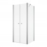 RONAL SOLINO SET 2v1 sprchový kút SOLL2 + SOLT2 90 x 90cm, 4-uhol, dvojkrídlové dvere + bočná stena