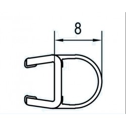tesnenie zvislé O-porofil pre 6 mm sklá (ks) v.2000mm SanSwiss ND