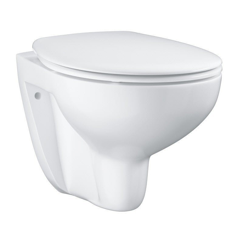 Grohe Bau Ceramic závesné WC Rimless, s doskou SoftClose, alpská biela, 39351000