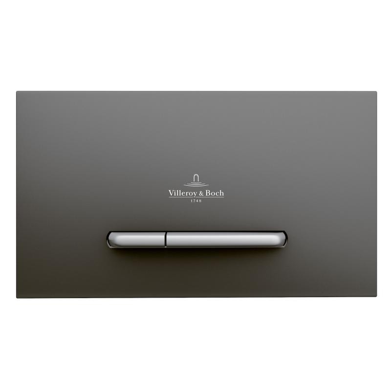 VILLEROY & BOCH ViConnect splachovacie WC tlačítko 300S antracit matný/matný chróm 922169D8
