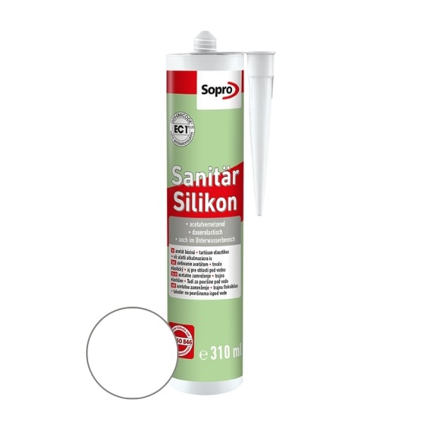 SOPRO silikón sanitárny weiss 10, 310 ml 239010